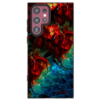 Picasee crna silikonska maskica za Samsung Galaxy S22 Ultra 5G - Universe