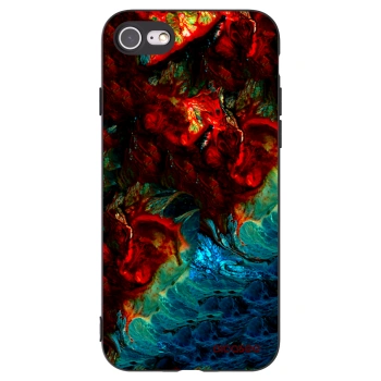 Picasee crna silikonska maskica za Apple iPhone SE 2022 - Universe