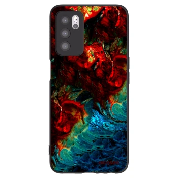 Picasee crna silikonska maskica za OPPO A16s - Universe