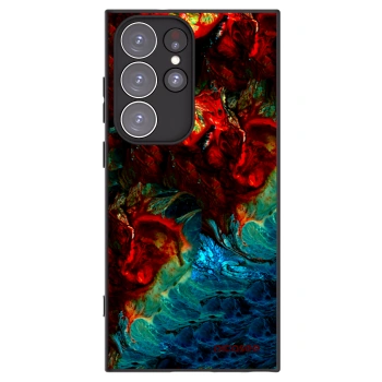 Picasee crna silikonska maskica za Samsung Galaxy S23 Ultra 5G - Universe