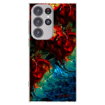 Picasee silikonska prozirna maskica za Samsung Galaxy S23 Ultra 5G - Universe