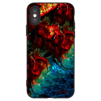 Picasee crna silikonska maskica za Apple iPhone X/XS - Universe
