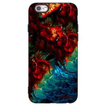 Picasee crna silikonska maskica za Apple iPhone 6/6S - Universe