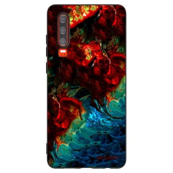 Picasee crna silikonska maskica za Huawei P30 - Universe