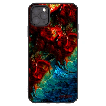 Picasee crna silikonska maskica za Apple iPhone 11 Pro Max - Universe