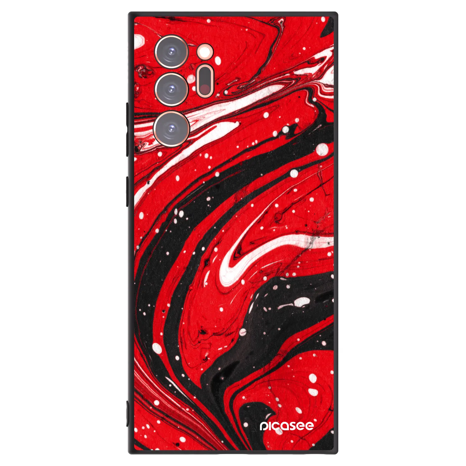 Picasee crna silikonska maskica za Samsung Galaxy Note 20 Ultra - Red black