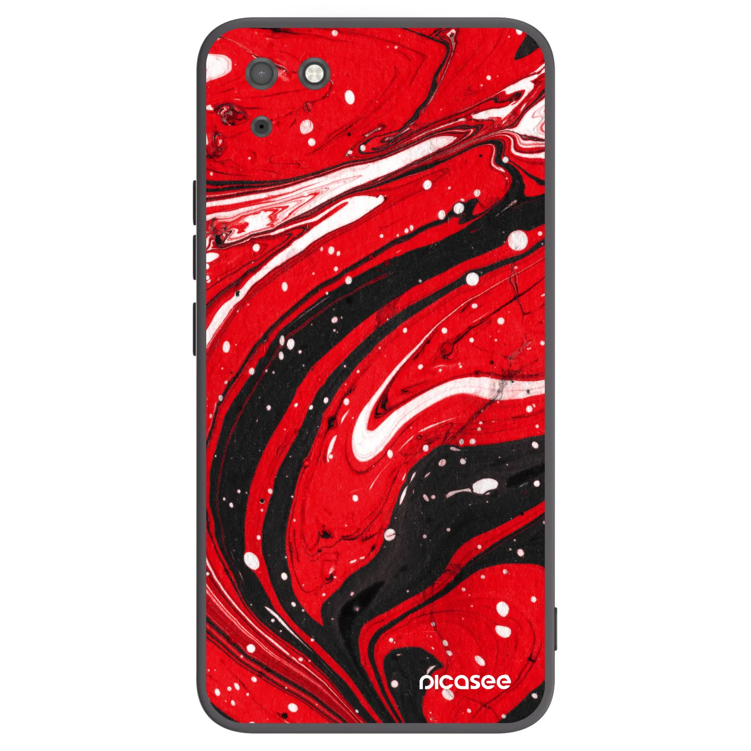 Picasee crna silikonska maskica za Huawei Y5P - Red black