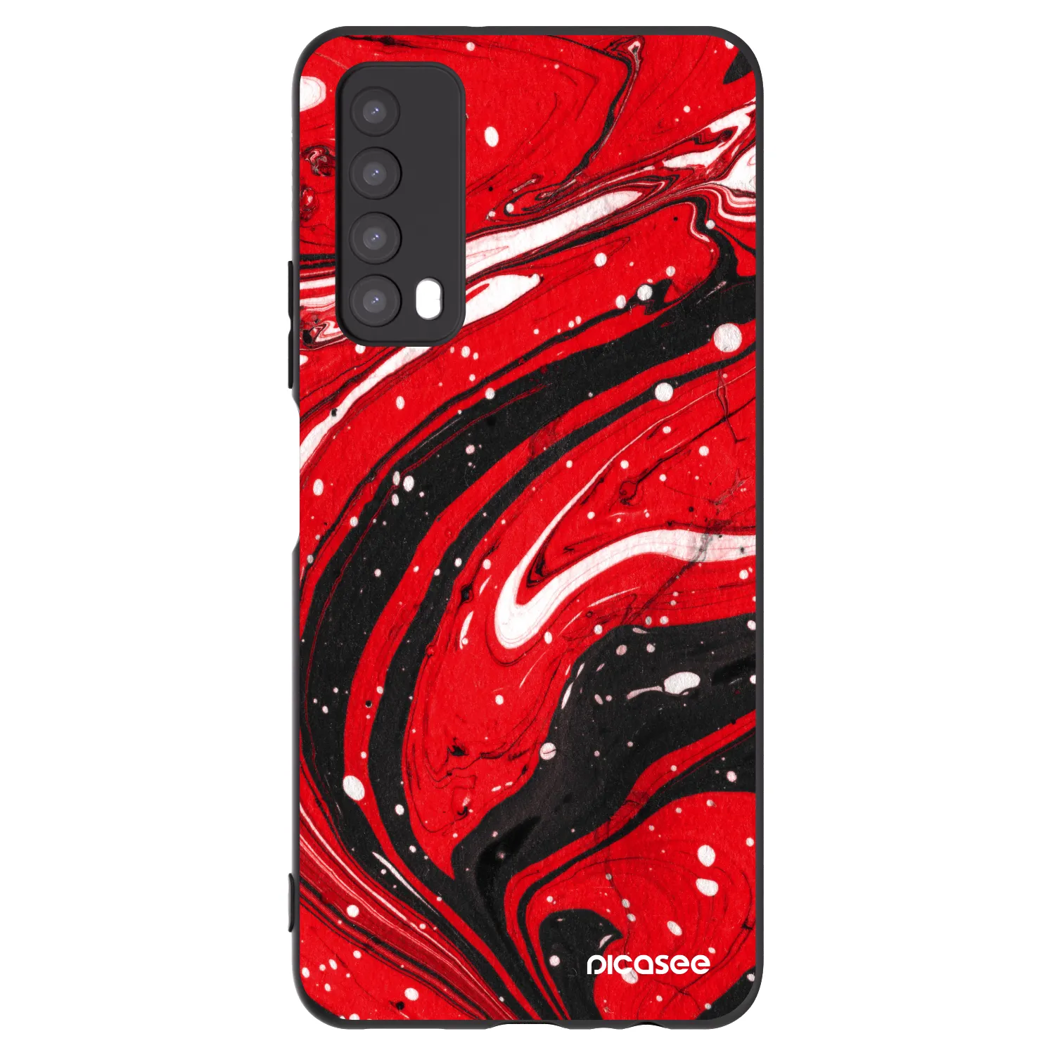 Picasee crna silikonska maskica za Huawei P Smart 2021 - Red black