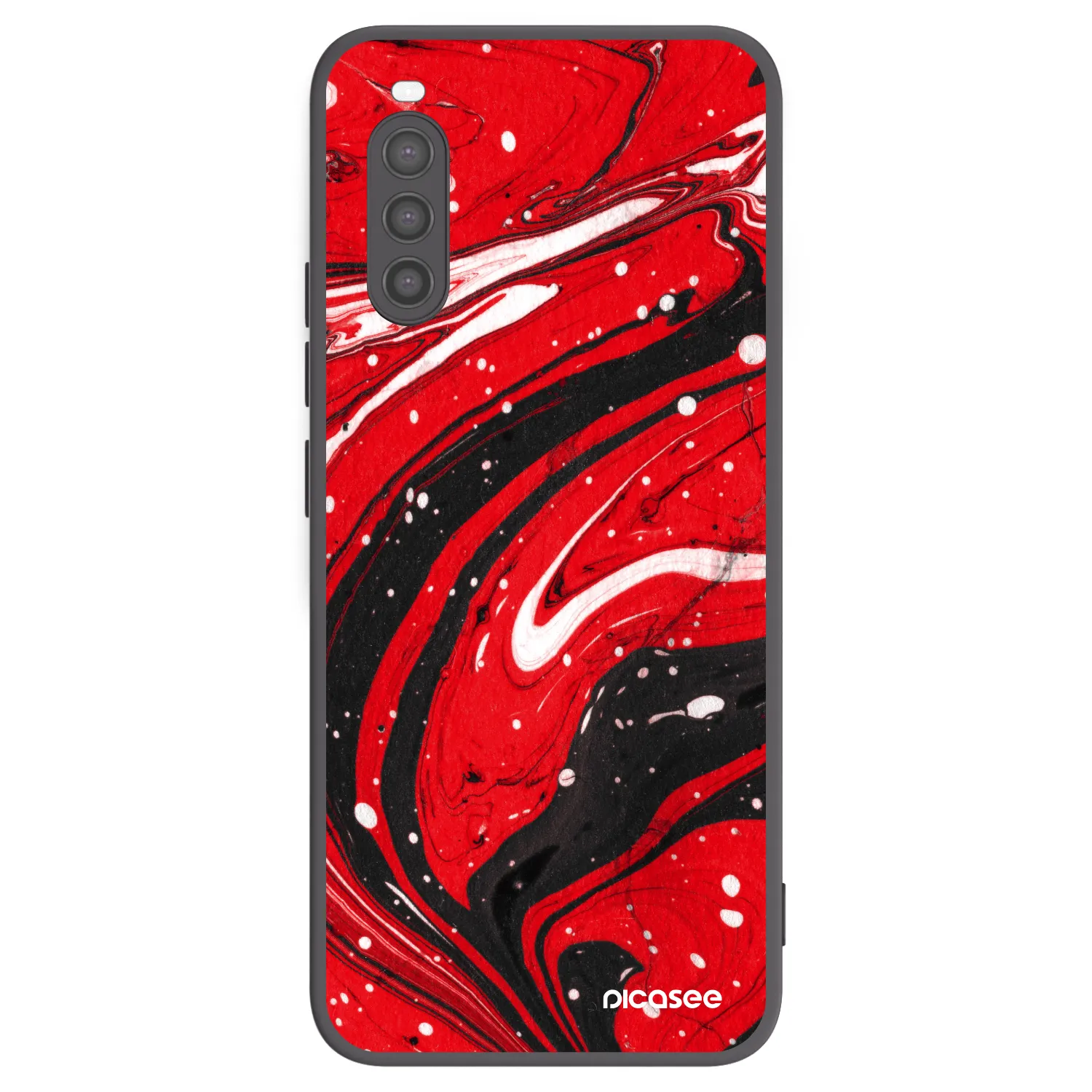 Picasee crna silikonska maskica za Sony Xperia 10 II - Red black