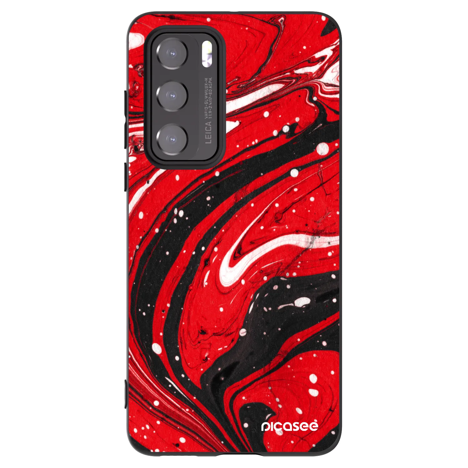 Picasee crna silikonska maskica za Huawei P40 - Red black