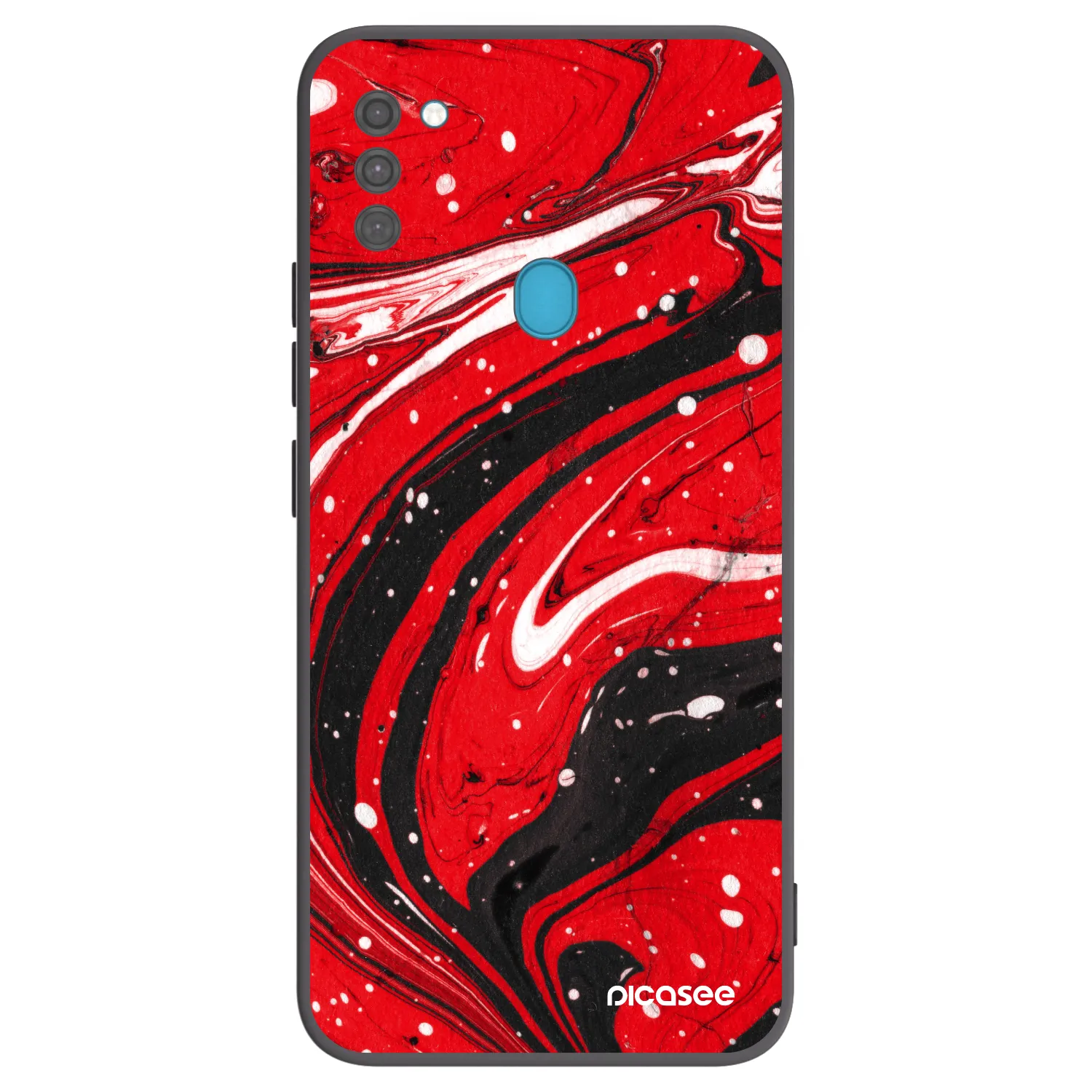 Picasee crna silikonska maskica za Samsung Galaxy M11 - Red black