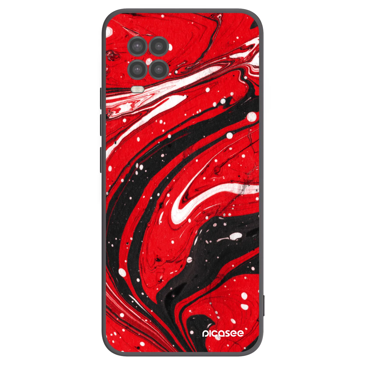 Picasee crna silikonska maskica za Xiaomi Mi 10 Lite - Red black