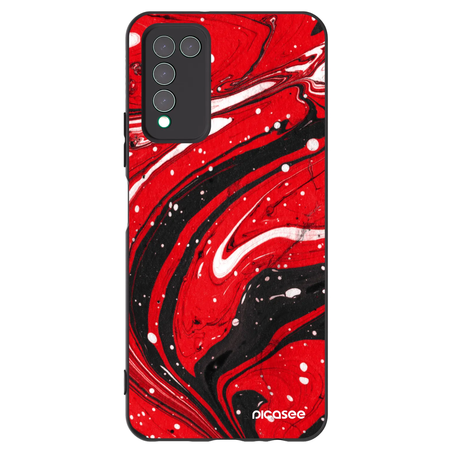Picasee crna silikonska maskica za Honor 10X Lite - Red black