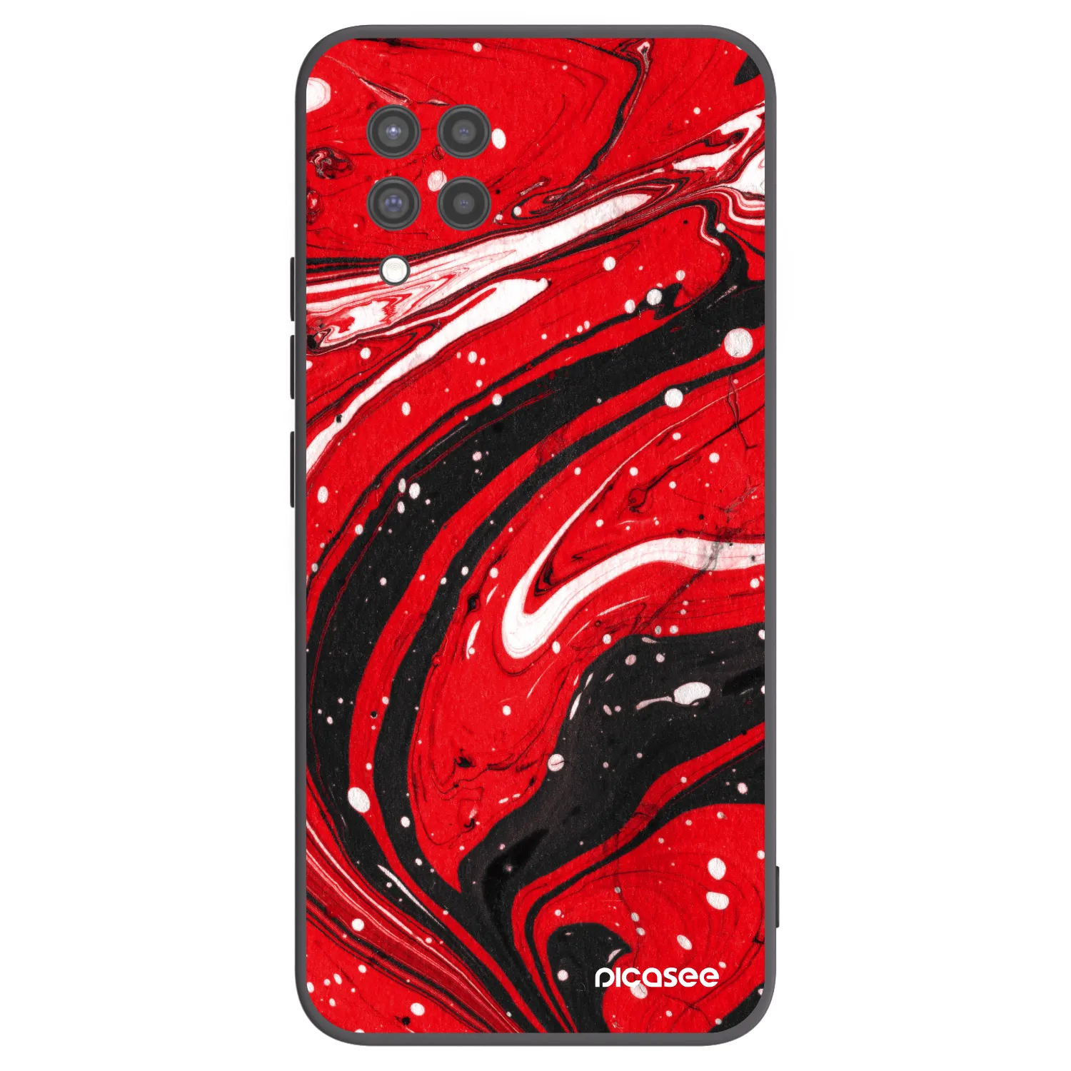 Picasee crna silikonska maskica za Samsung Galaxy A42 A426B - Red black