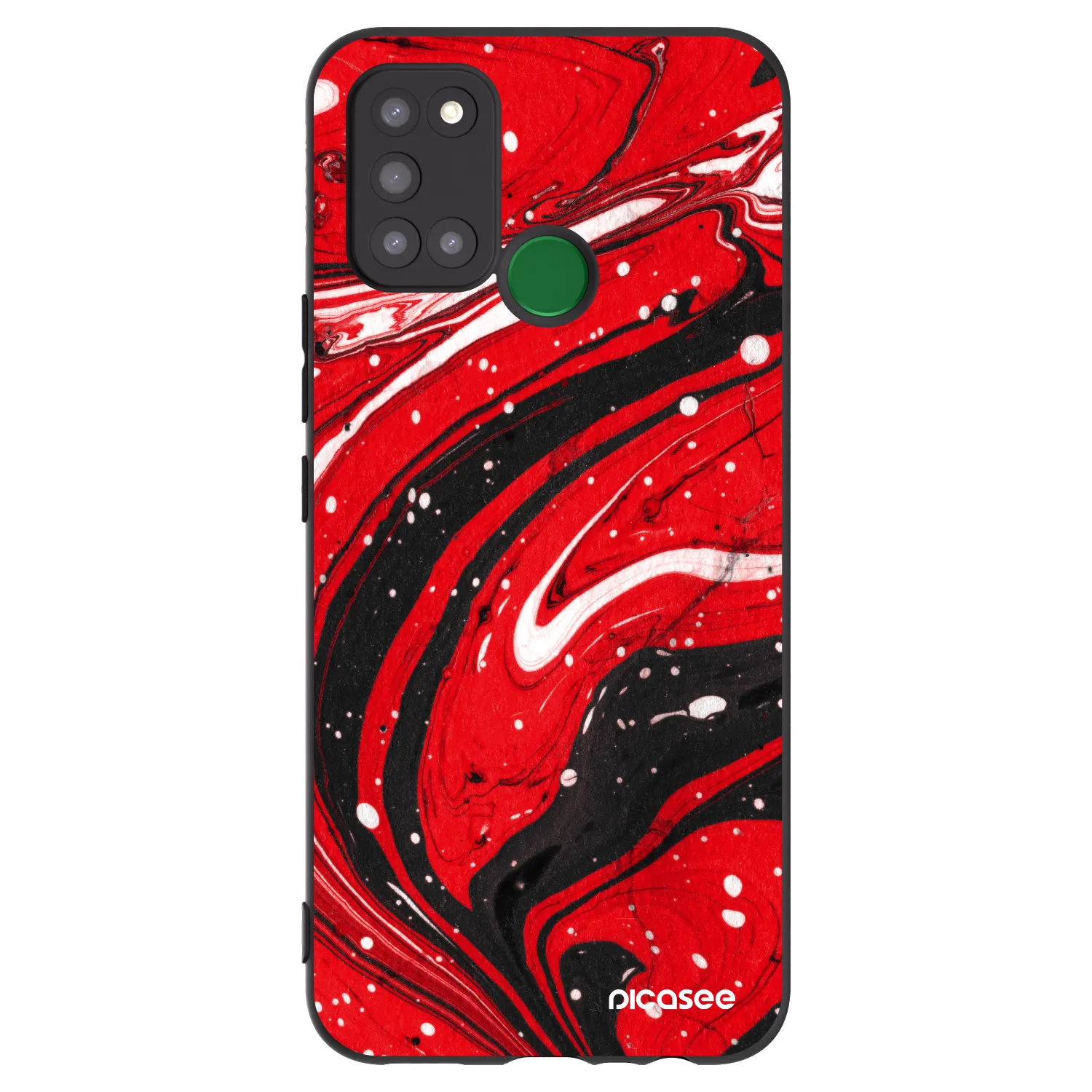 Picasee crna silikonska maskica za Realme 7i - Red black