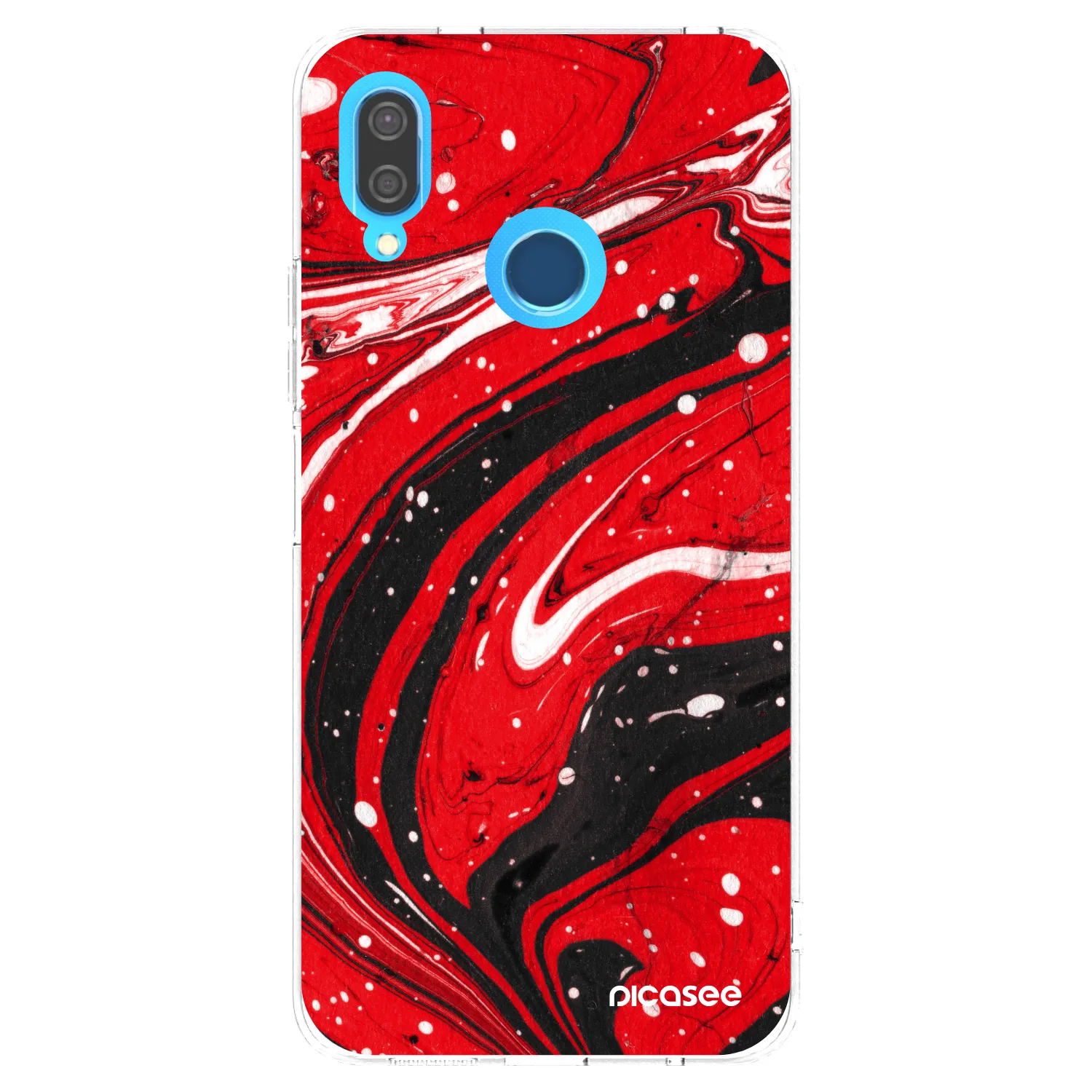 Picasee silikonska prozirna maskica za Huawei P20 Lite - Red black