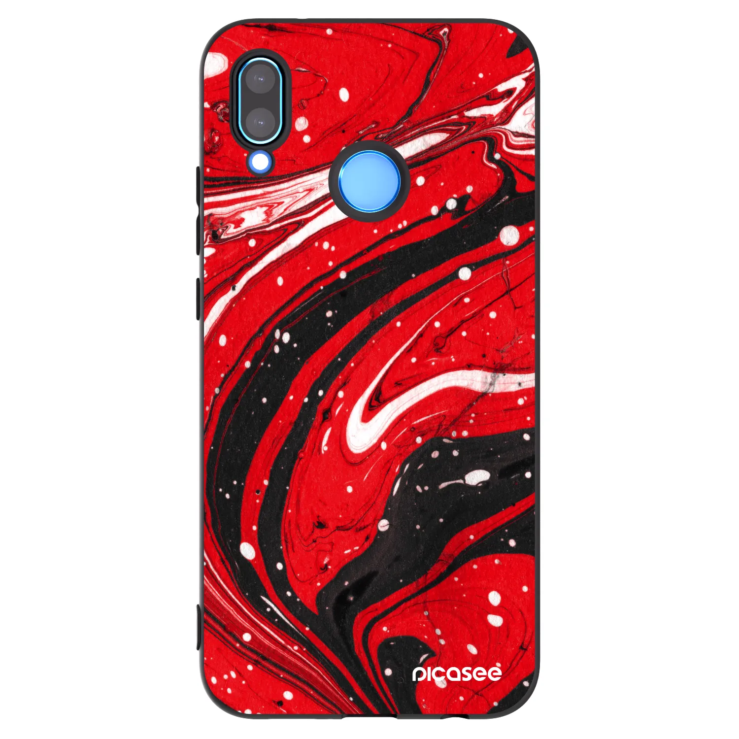 Picasee crna silikonska maskica za Huawei P20 Lite - Red black