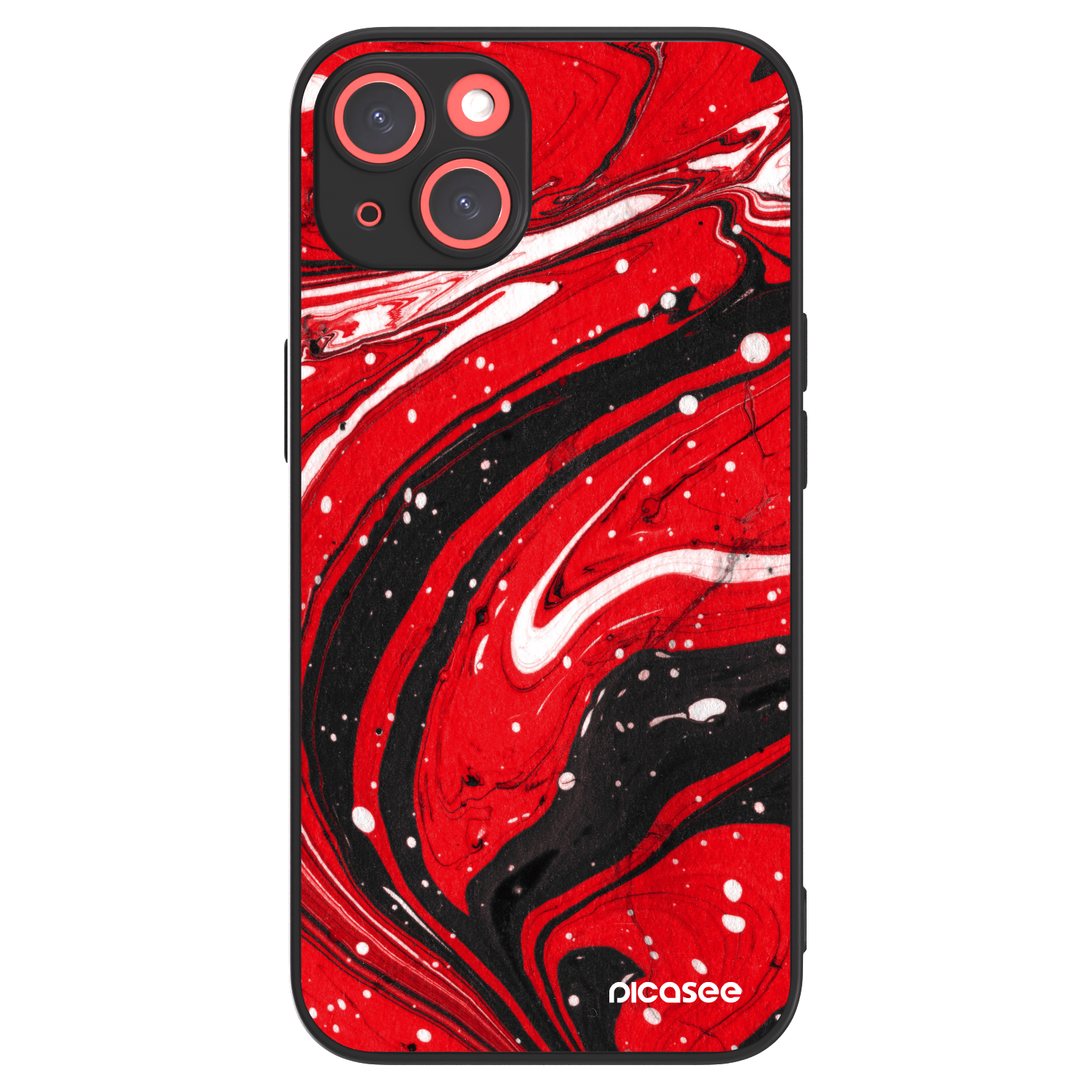 Picasee ULTIMATE CASE za Apple iPhone 13 - Red black