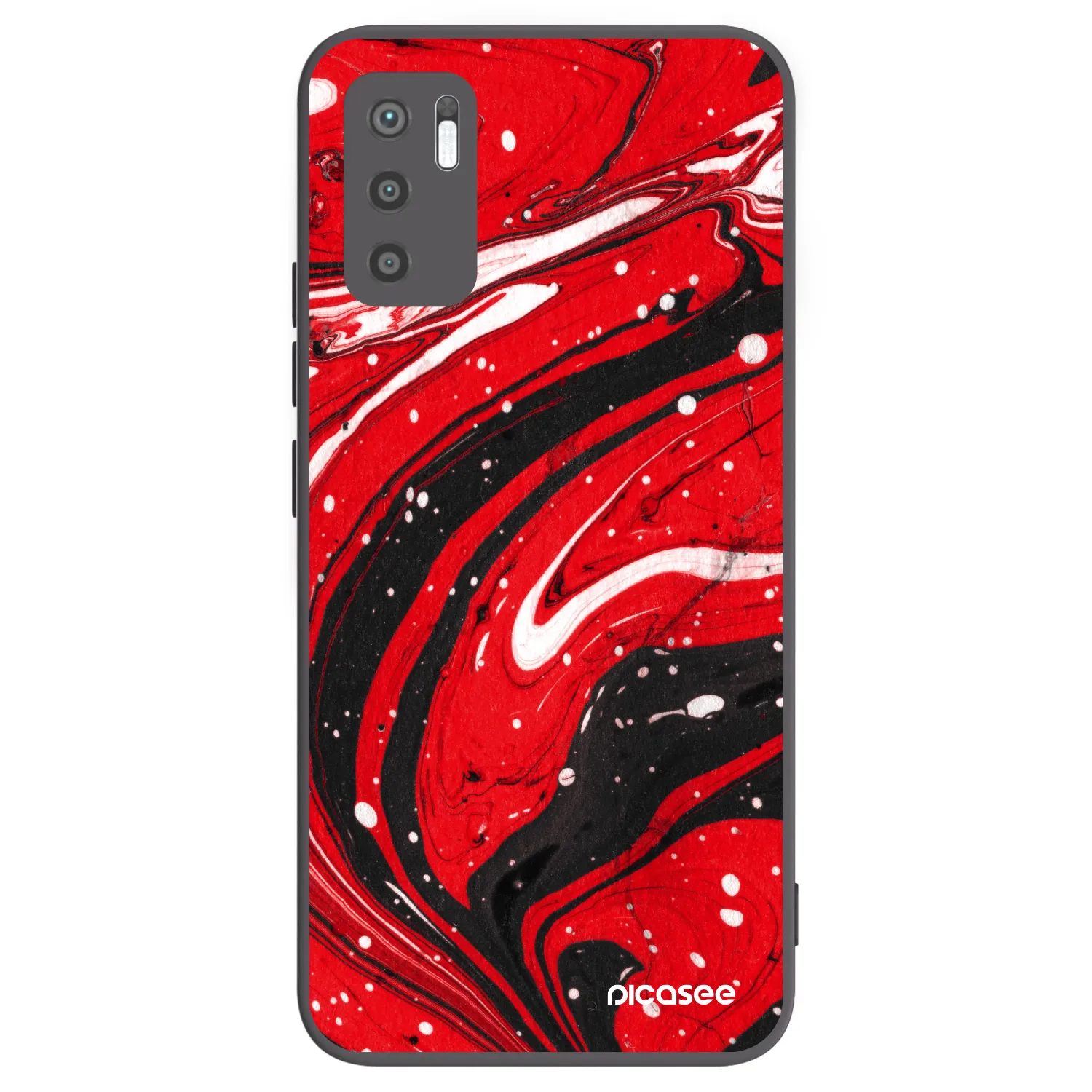Picasee crna silikonska maskica za Xiaomi Redmi Note 10 5G - Red black