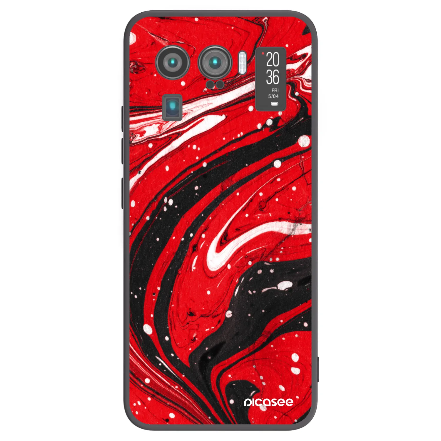 Picasee crna silikonska maskica za Xiaomi Mi 11 Ultra - Red black