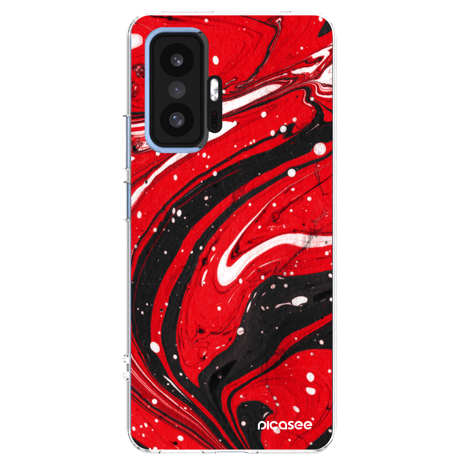 Picasee silikonska prozirna maskica za Xiaomi 11T - Red black