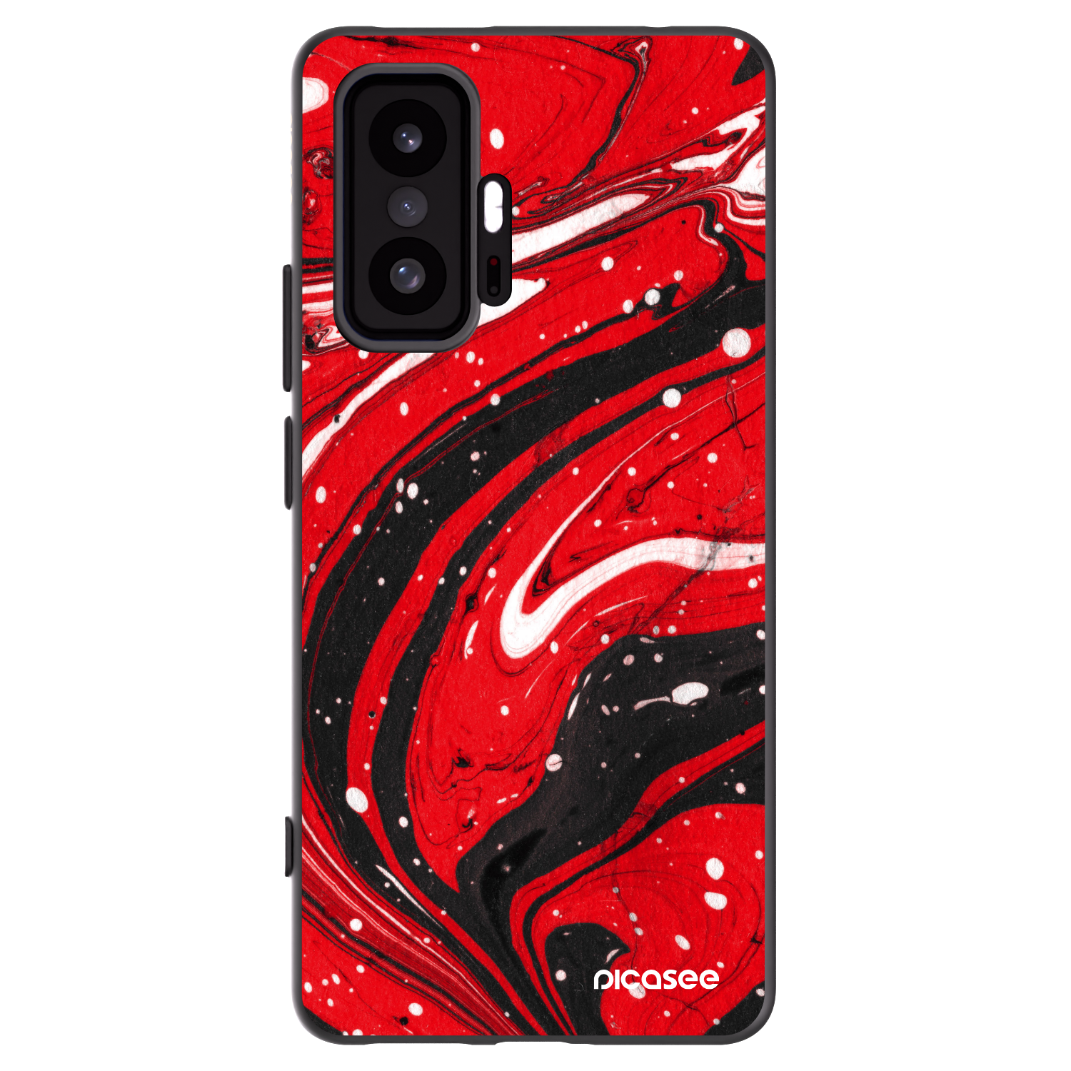Picasee crna silikonska maskica za Xiaomi 11T - Red black