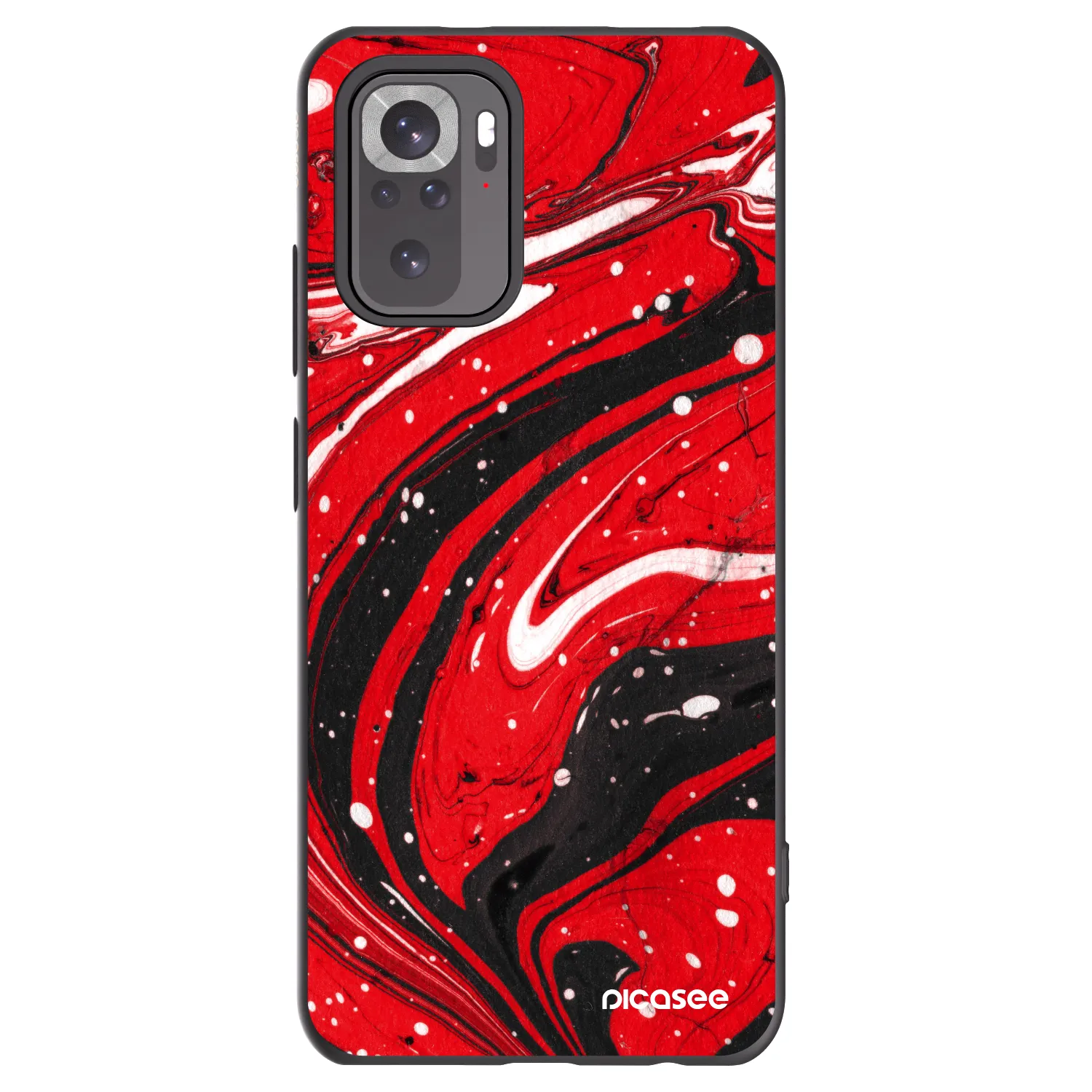Picasee crna silikonska maskica za Xiaomi Redmi Note 11S 4G - Red black