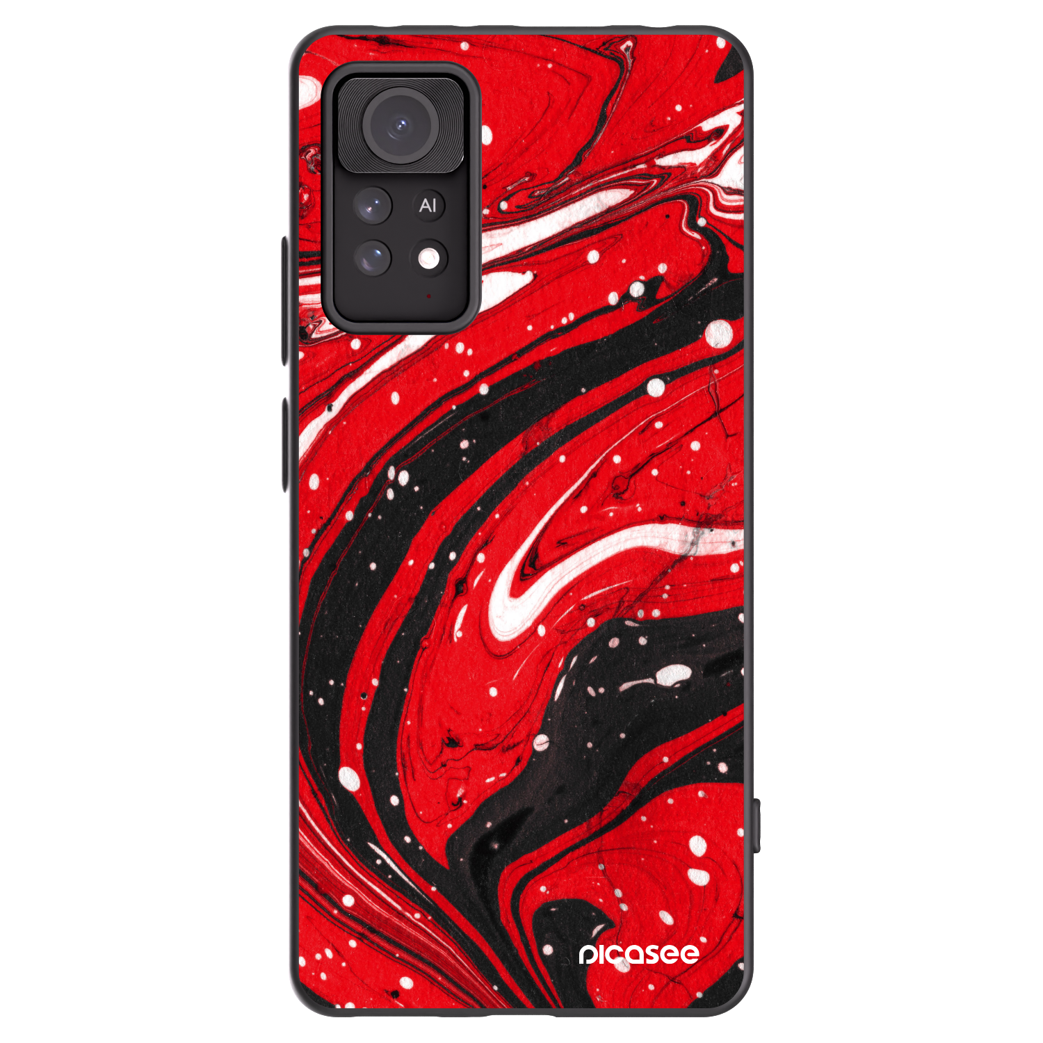 Picasee crna silikonska maskica za Xiaomi Redmi Note 11 Pro 5G - Red black