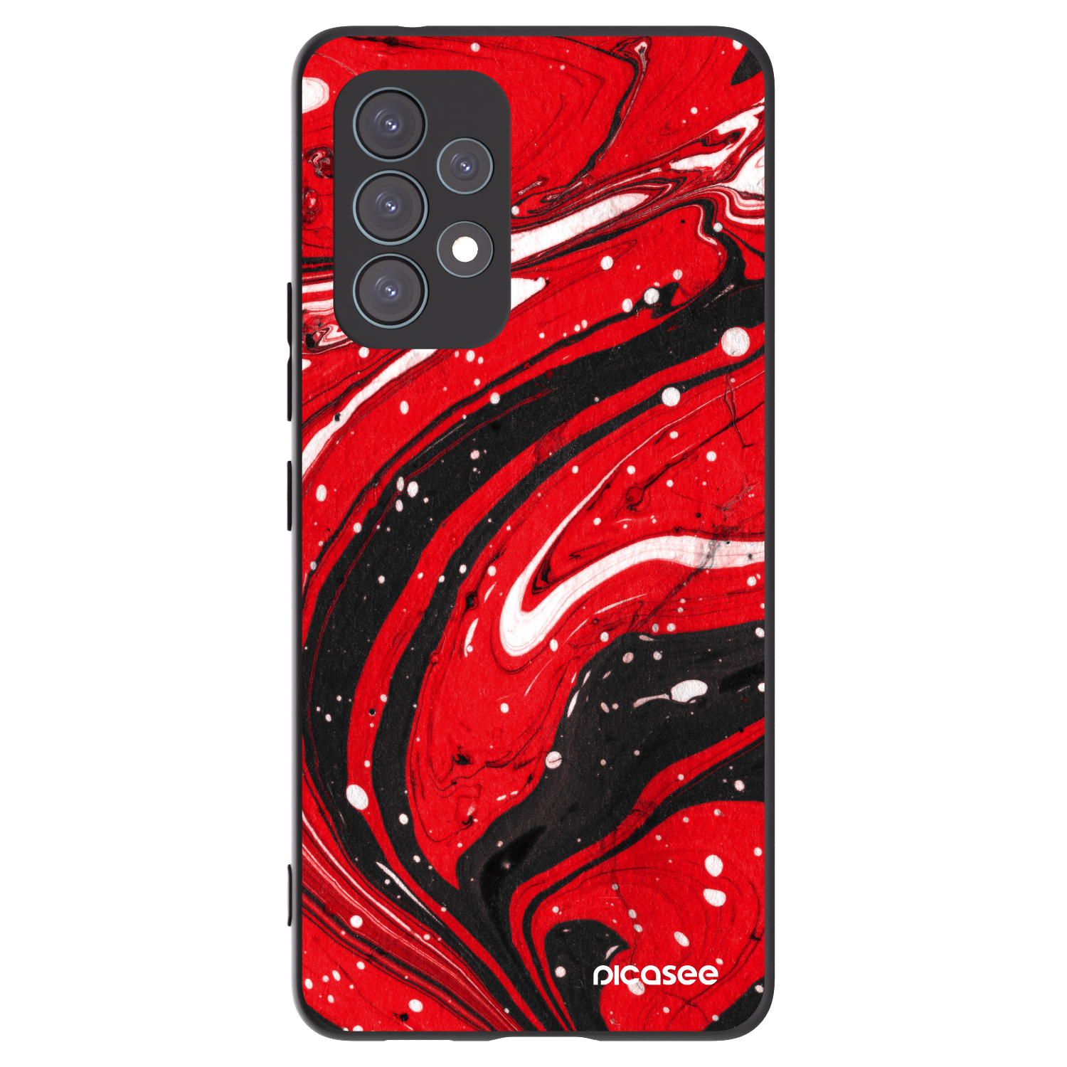 Picasee crna silikonska maskica za Samsung Galaxy A53 5G A536 - Red black