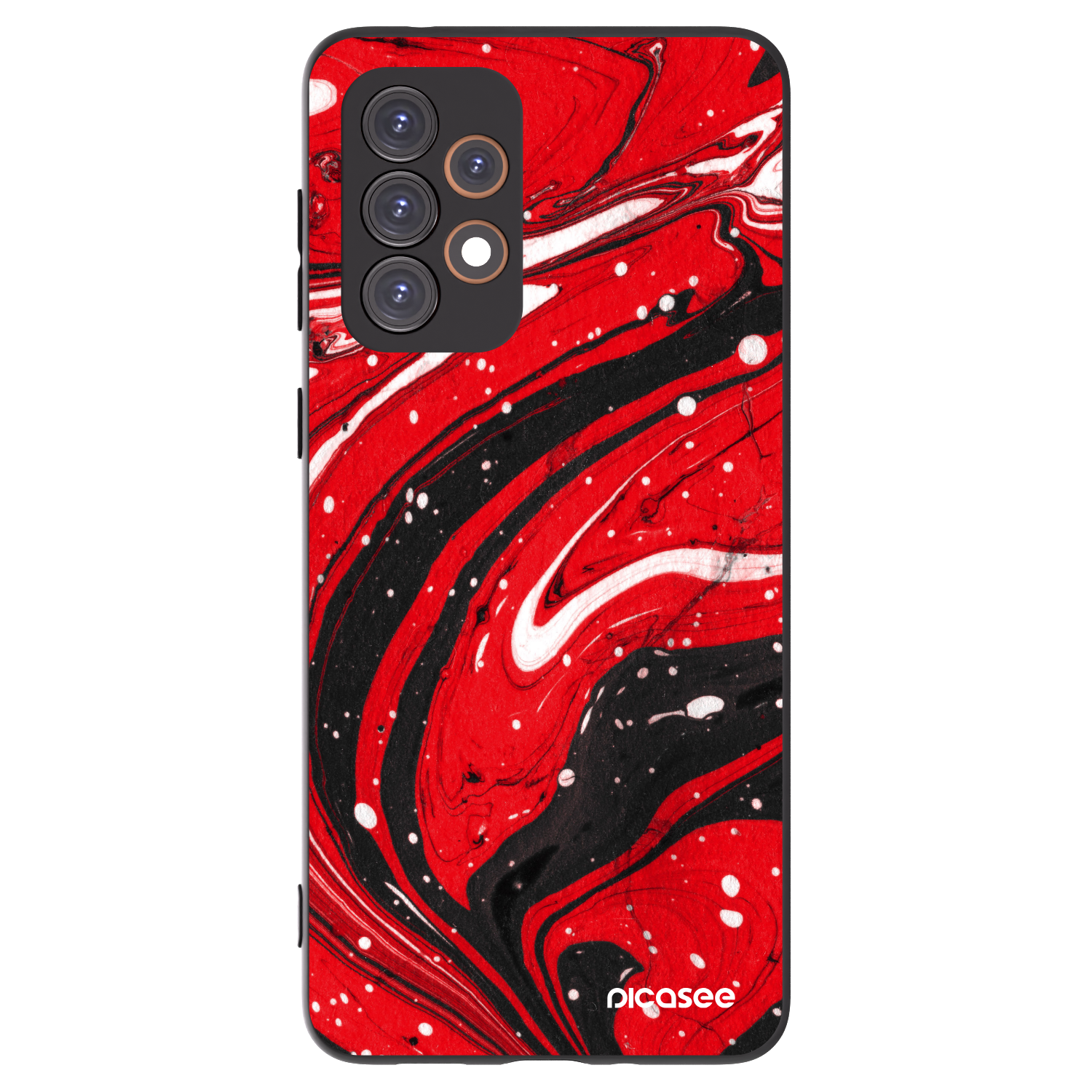 Picasee crna silikonska maskica za Samsung Galaxy A33 5G A336 - Red black