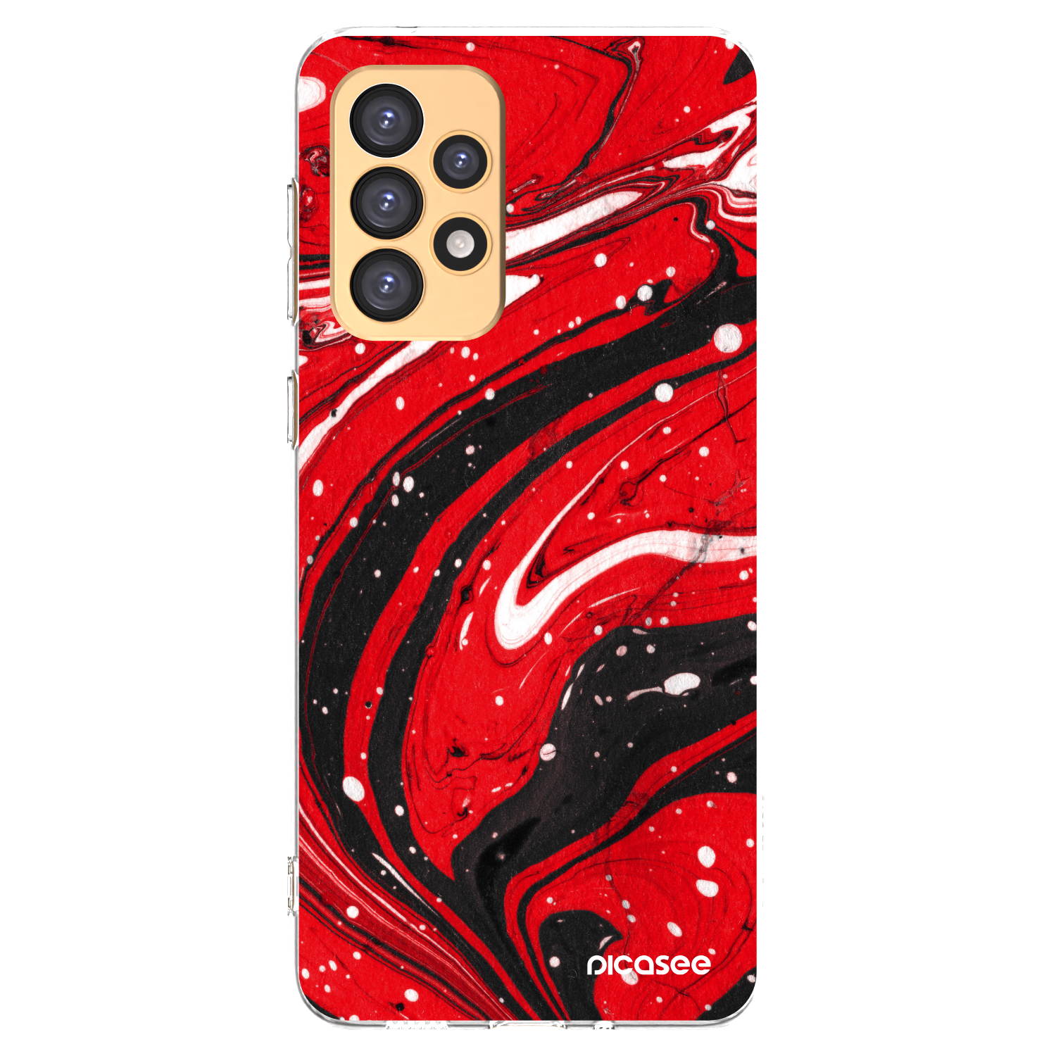 Picasee silikonska prozirna maskica za Samsung Galaxy A33 5G A336 - Red black