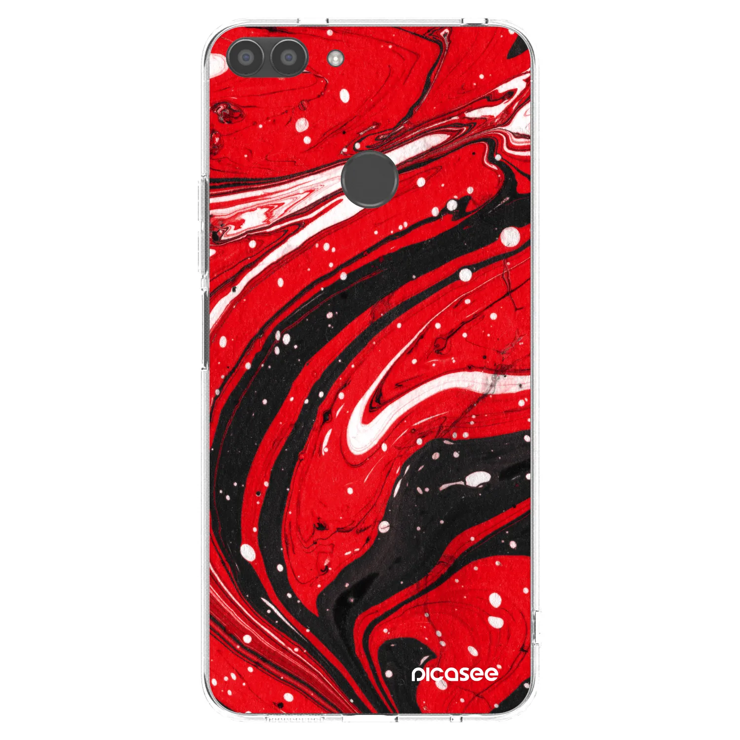 Picasee silikonska prozirna maskica za Huawei P Smart - Red black