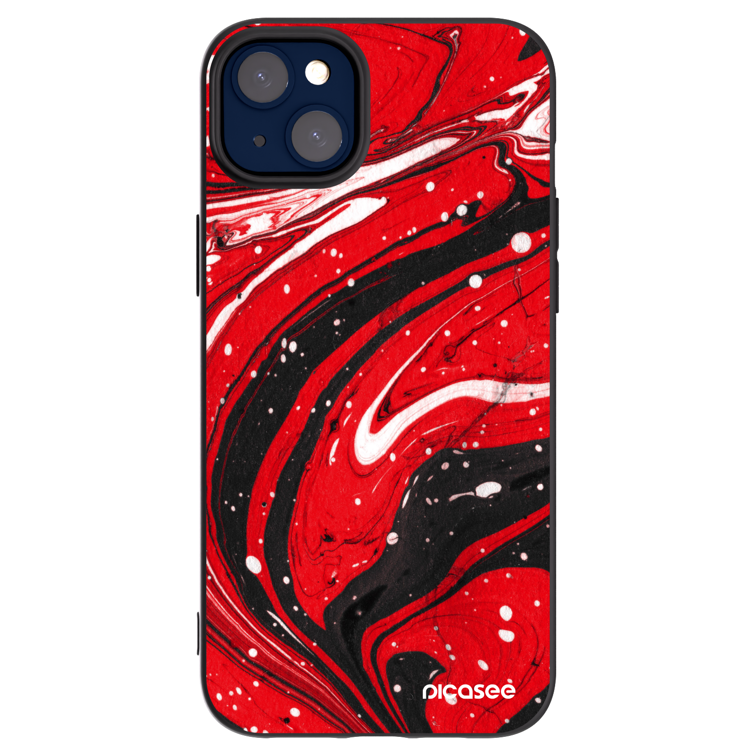 Picasee crna silikonska maskica za Apple iPhone 14 Plus - Red black
