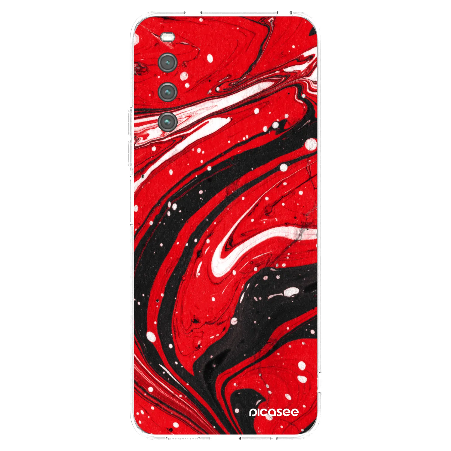 Picasee silikonska prozirna maskica za Sony Xperia 10 IV 5G - Red black