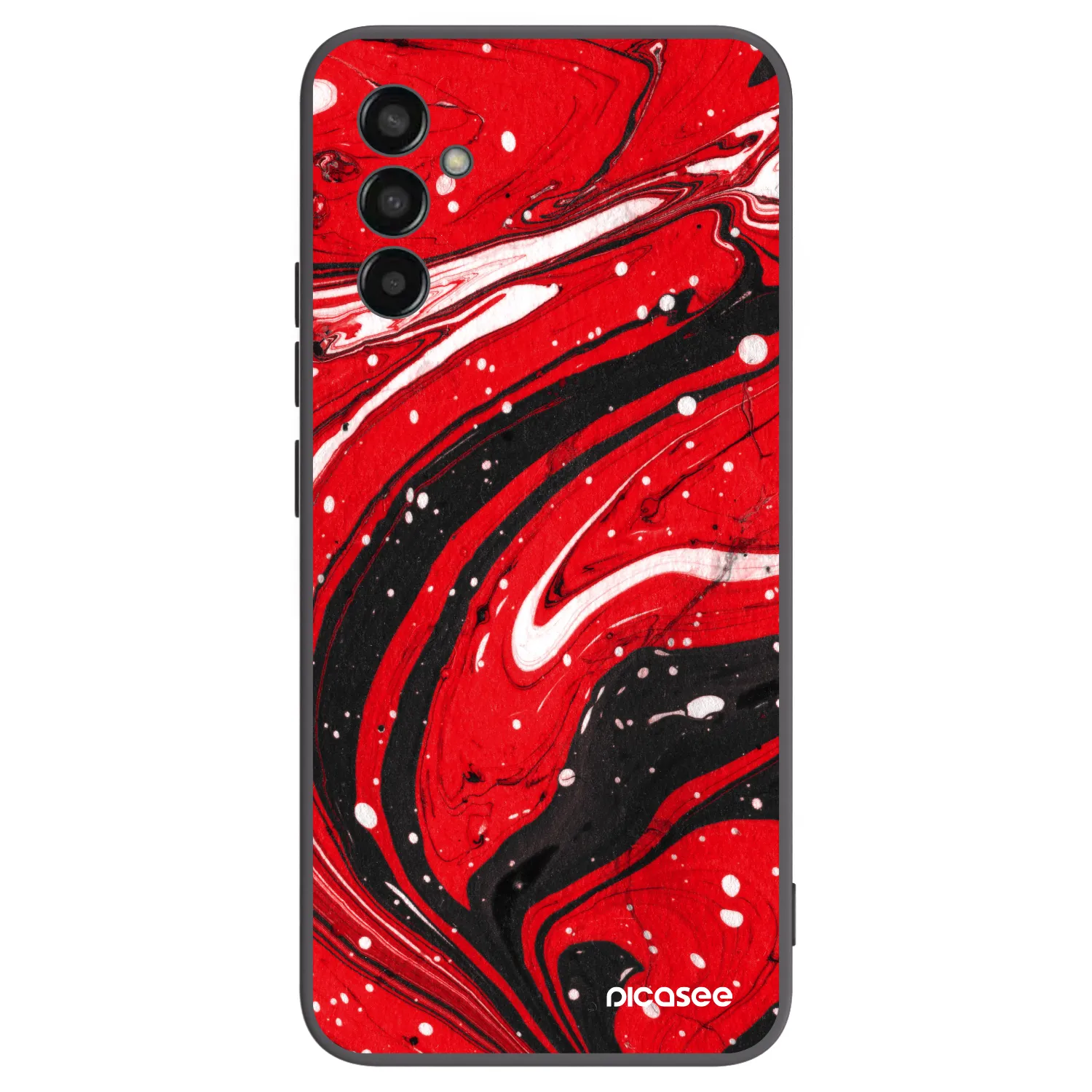 Picasee crna silikonska maskica za Samsung Galaxy M13 M135F - Red black
