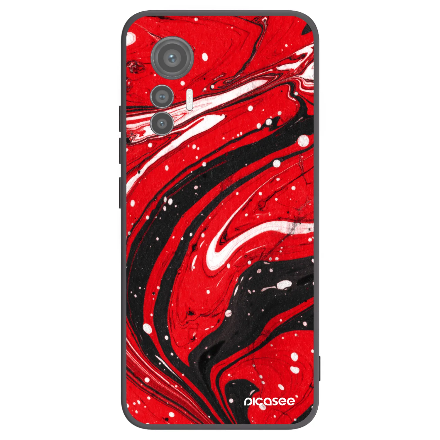 Picasee crna silikonska maskica za Xiaomi 12 Lite - Red black