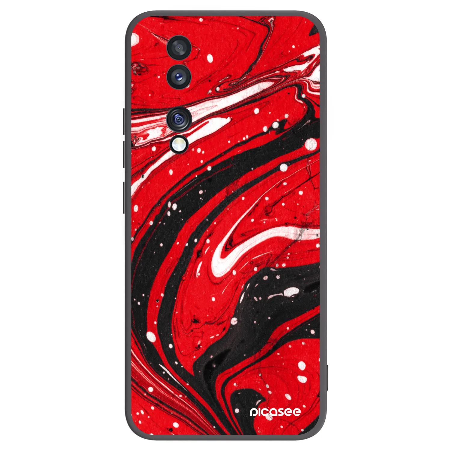 Picasee crna silikonska maskica za Honor 70 - Red black