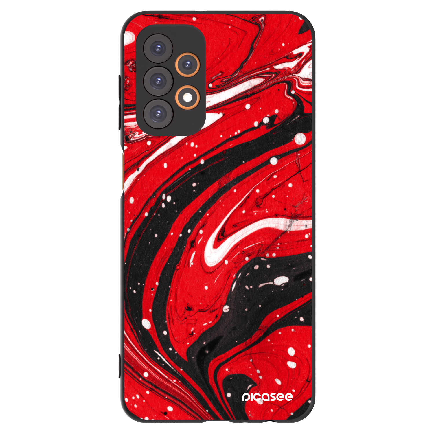 Picasee crna silikonska maskica za Samsung Galaxy A23 A235F 4G - Red black