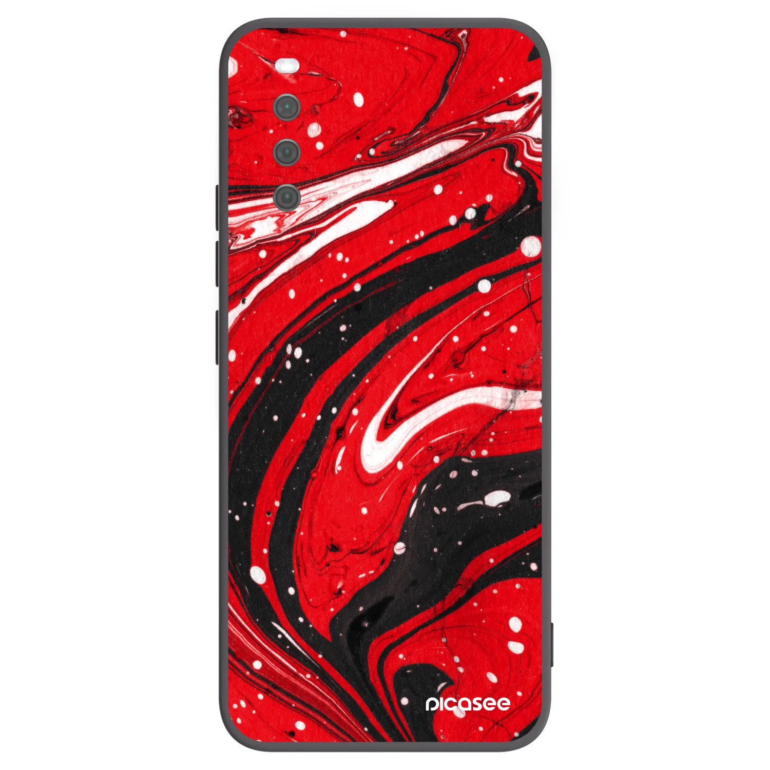 Picasee crna silikonska maskica za Sony Xperia 10 III - Red black
