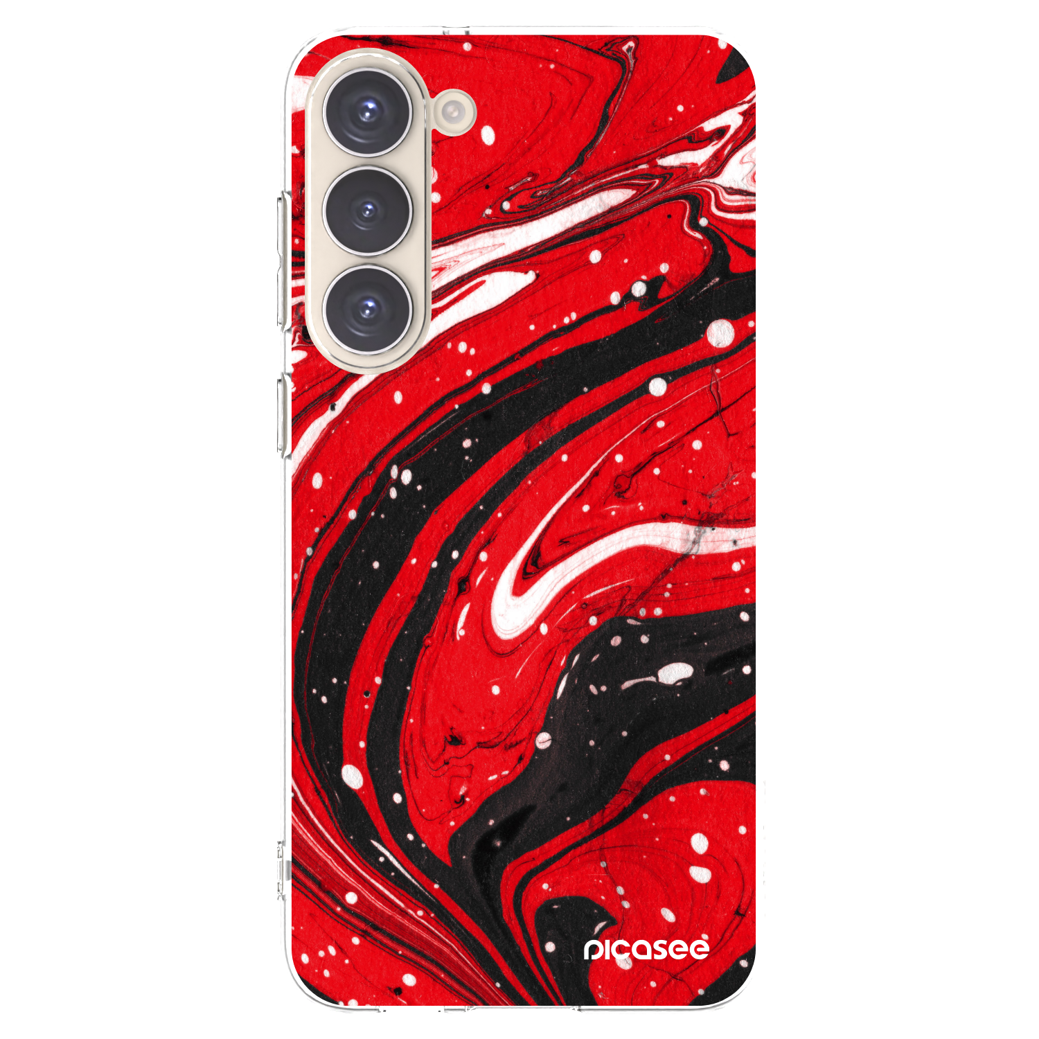 Picasee silikonska prozirna maskica za Samsung Galaxy S23+ 5G - Red black