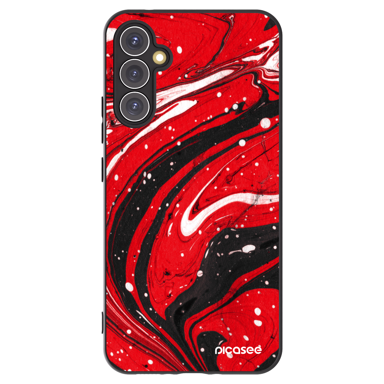 Picasee crna silikonska maskica za Samsung Galaxy A34 5G A346B - Red black