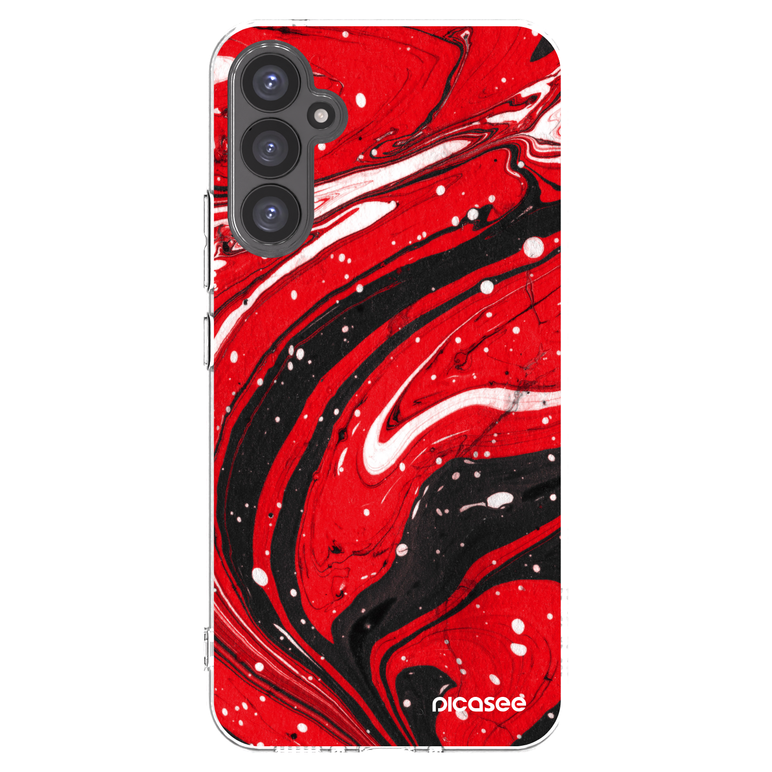 Picasee silikonska prozirna maskica za Samsung Galaxy A34 5G A346B - Red black