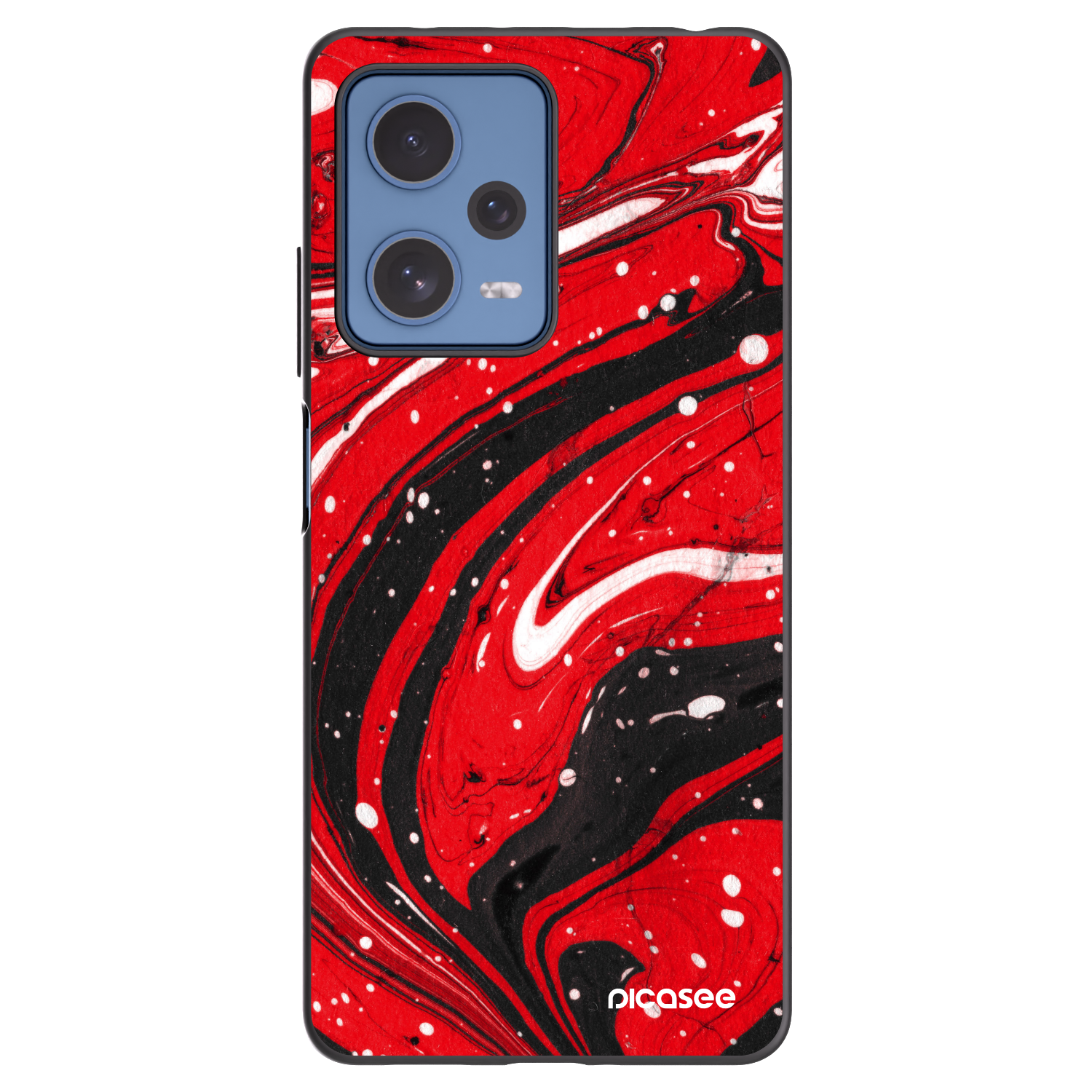 Picasee crna silikonska maskica za Xiaomi Redmi Note 12 Pro 5G - Red black