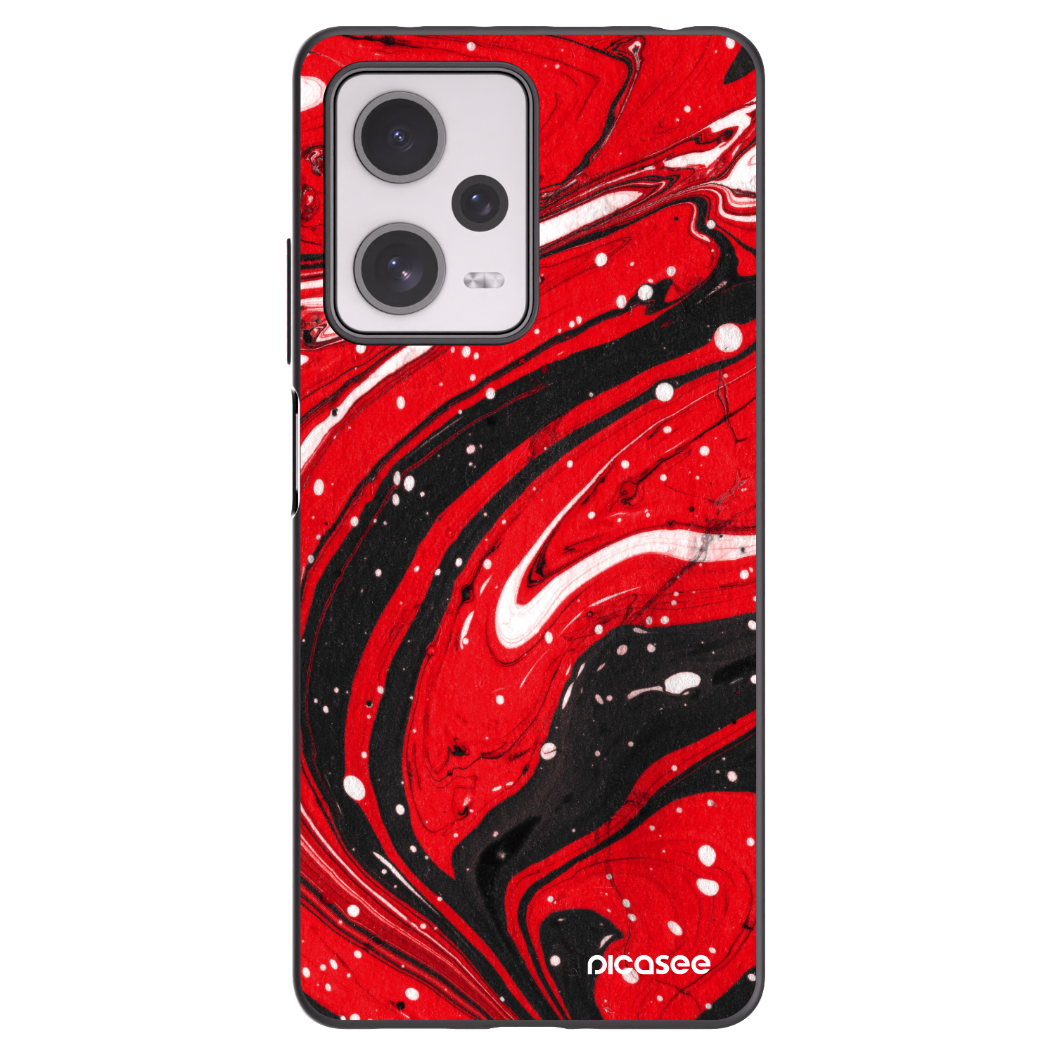 Picasee crna silikonska maskica za Xiaomi Redmi Note 12 Pro+ 5G - Red black