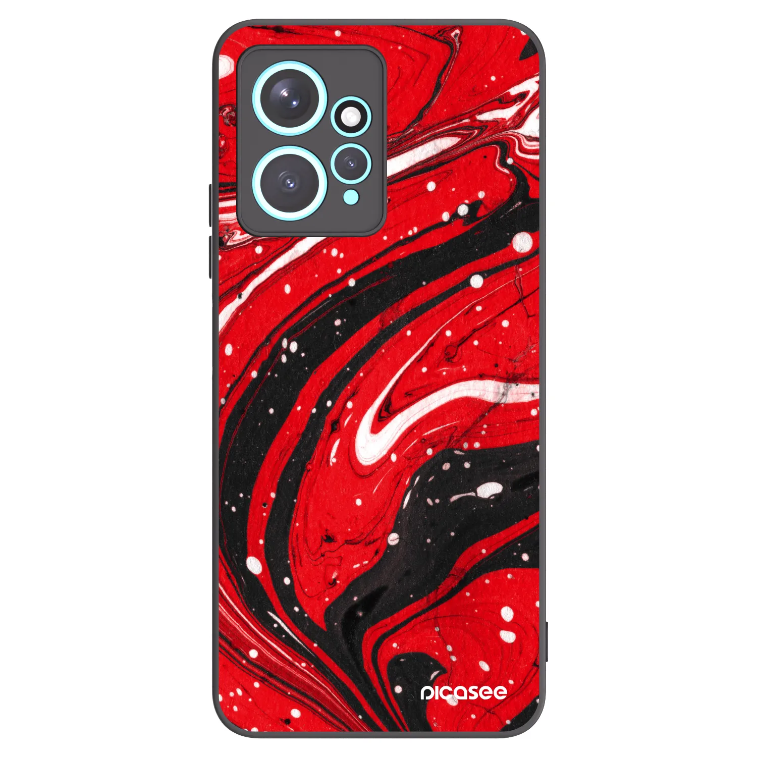 Picasee crna silikonska maskica za Xiaomi Redmi Note 12 4G - Red black