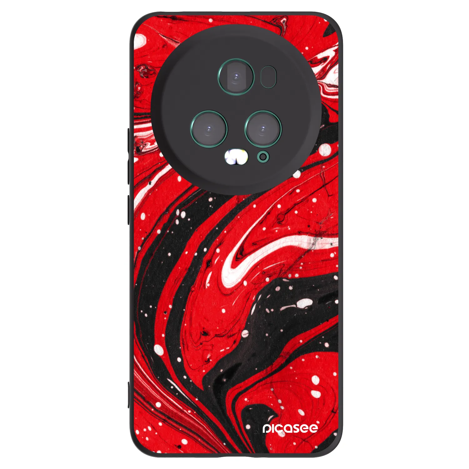 Picasee crna silikonska maskica za Honor Magic5 Pro - Red black