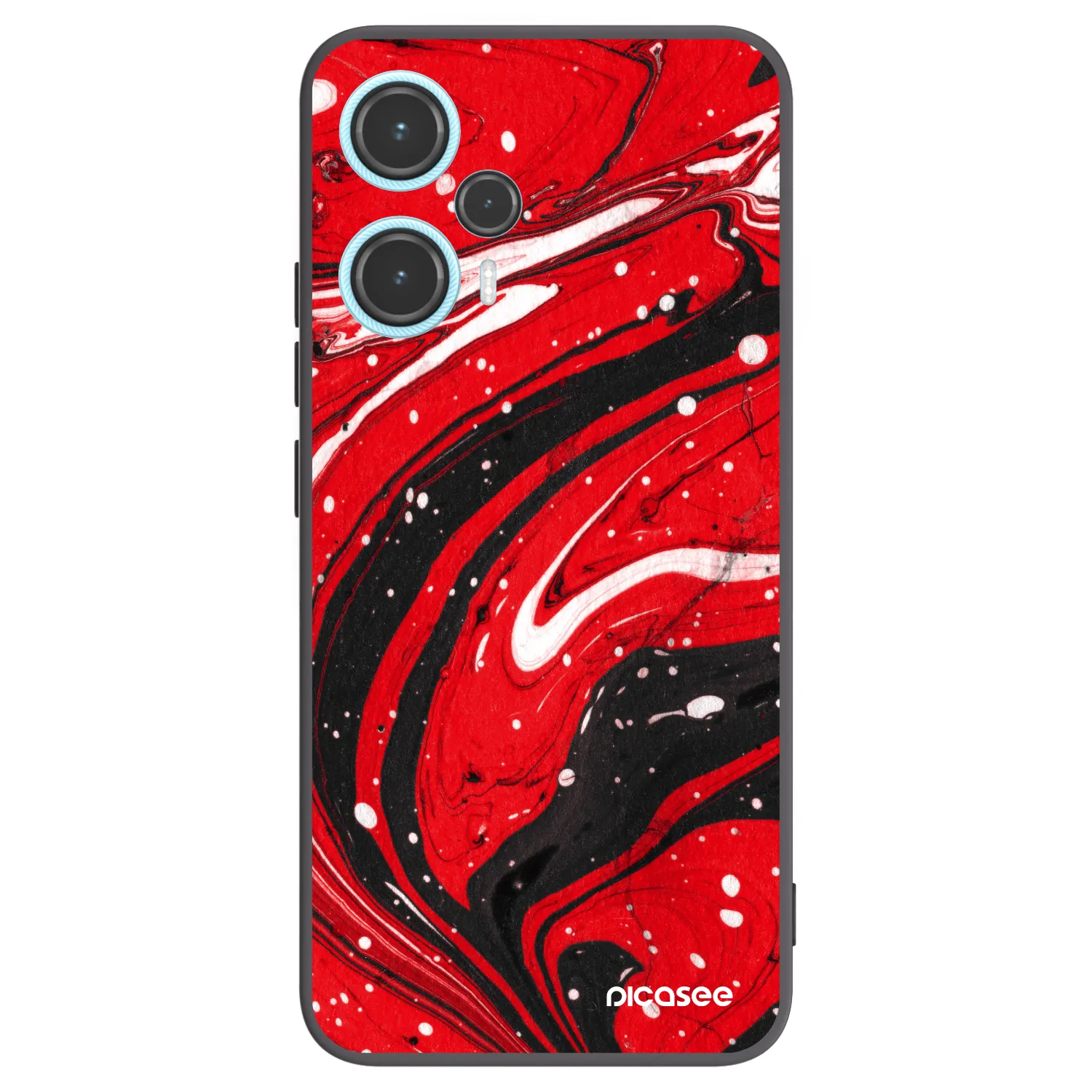 Picasee crna silikonska maskica za Xiaomi Poco F5 - Red black