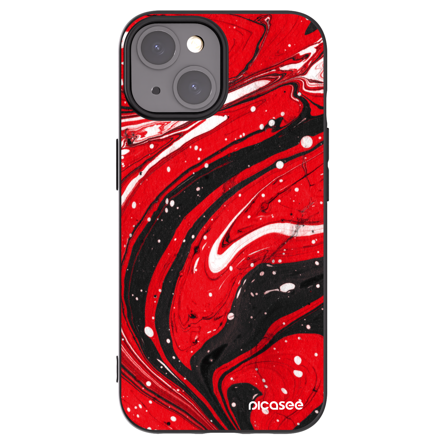 Picasee crna silikonska maskica za Apple iPhone 15 - Red black