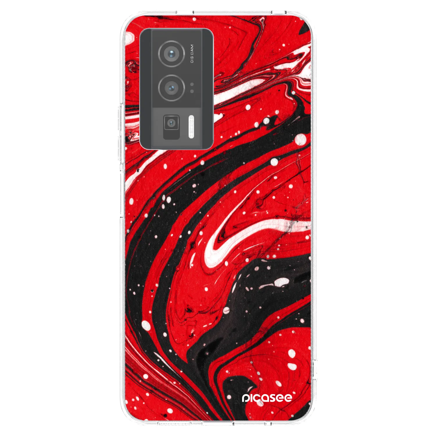 Picasee silikonska prozirna maskica za Xiaomi Poco F5 Pro 5G - Red black