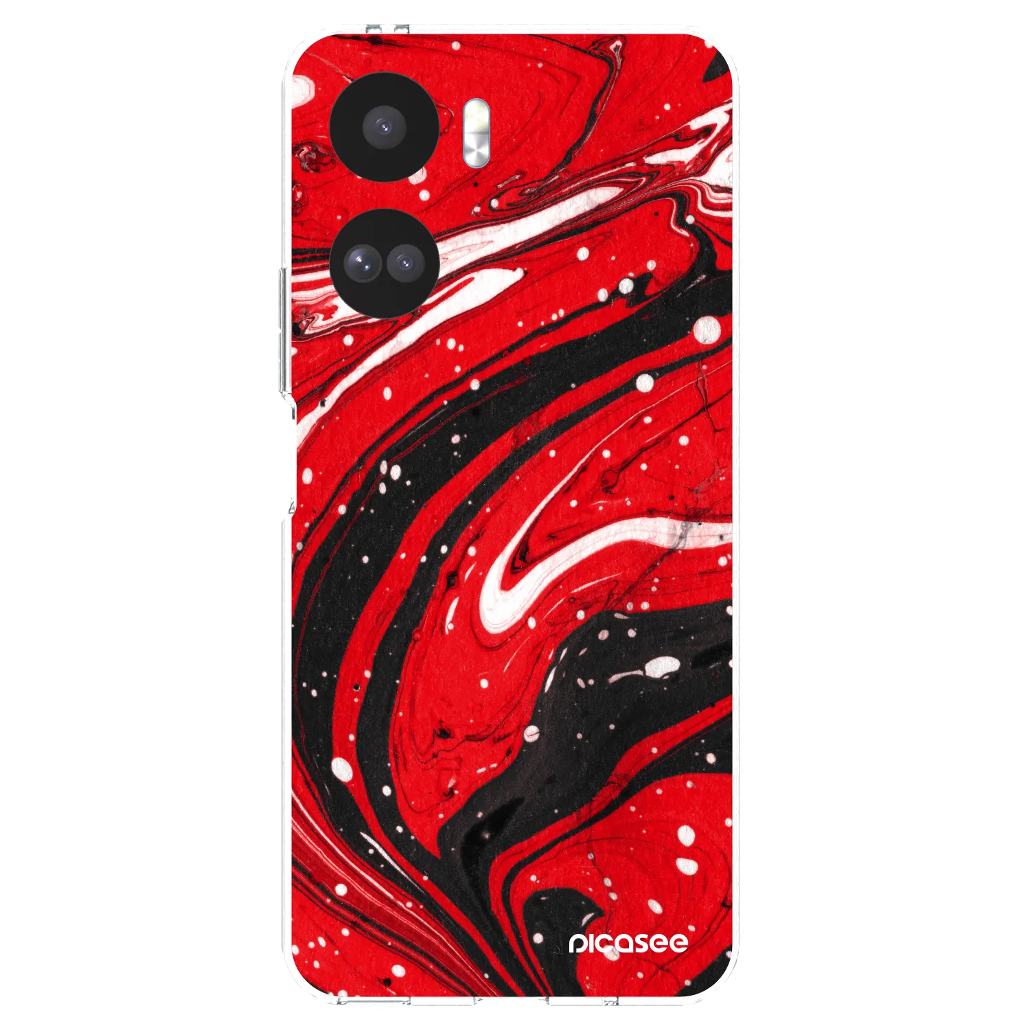 Picasee silikonska prozirna maskica za Honor 90 Lite 5G - Red black